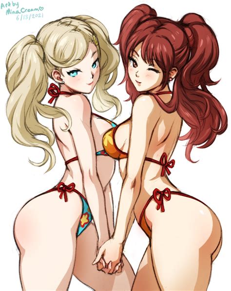 Kujikawa Rise And Takamaki Anne Persona And 2 More Drawn By Mina