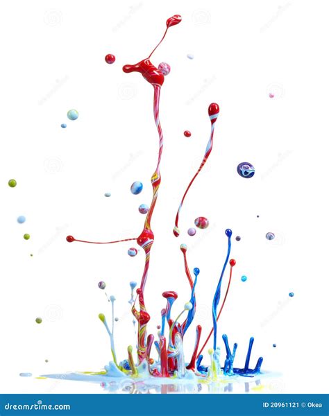 Multicolored Paint Splash Stock Image Image Of Color