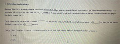 Solved Calculating Tax Incidence Suppose That The Local Chegg