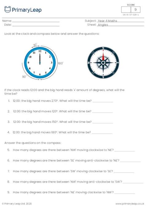 Numeracy Compass Direction Worksheet Uk