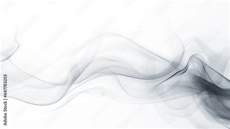 Abstract smoke steam moves on isolated background. AI generated image ...