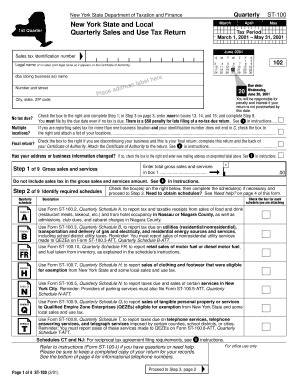 Fillable Online Tax Ny Form ST 100 3 01 New York State And Local