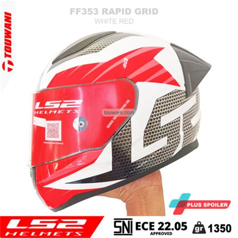 Promo Helm Ls Ff Rapid Grid White Red Jakarta Utara Touwani