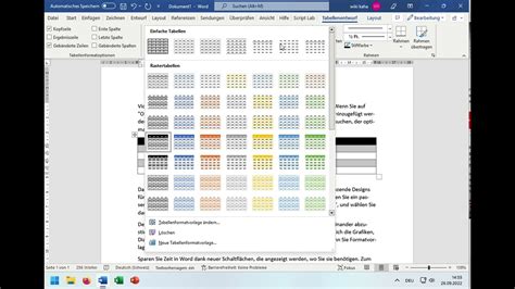 Word 2019 Tabellen Formatieren YouTube
