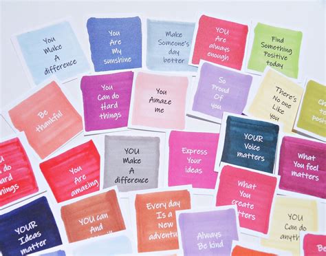 Printable Mini Positivity Cards 30 Affirmation Cards | Etsy