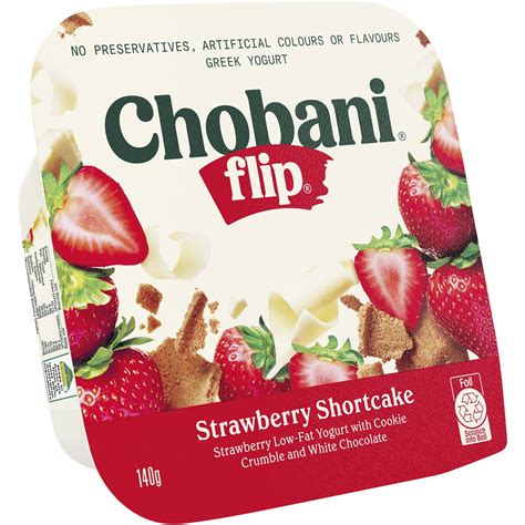 Chobani Yogurt Flip Strawberry Shortcake 8 X 140g Ding Oh Dong