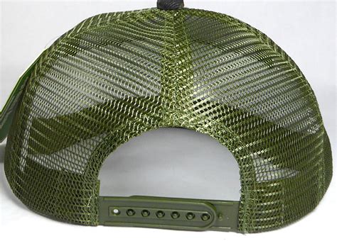 Wholesale Mesh Trucker 5 Panel Snapback Blank Hats - Solid - Green Camo