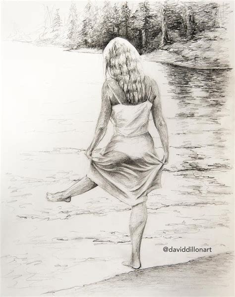 Lake Pencil Drawing at GetDrawings | Free download