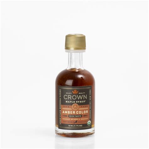 Crown Maple Syrup Amber Color Bio 50ml Schwarzenbach Ch