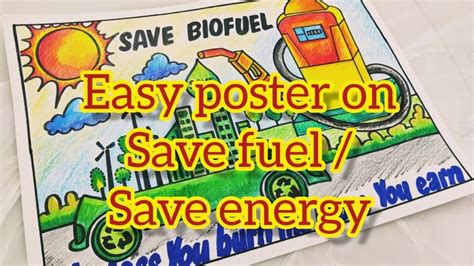 Save Fuel Save Earth Drawing/affordable and clean energy drawing/switch ...