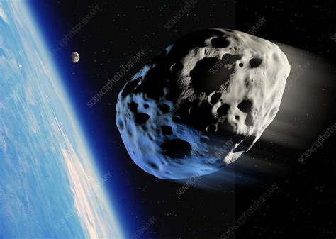 Asteroid Approaching Earth Illustration Stock Image C024 6964