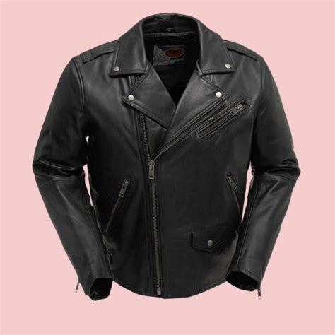 Black Leather Motorcycle Jacket - AirBorne Jacket