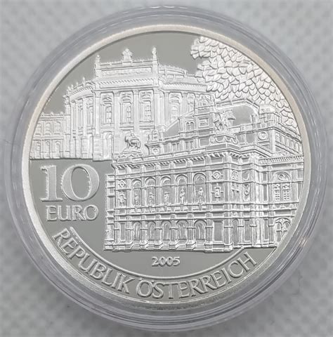 Sterreich Euro Silber M Nze Wiederer Ffnung Von Burgtheater Und