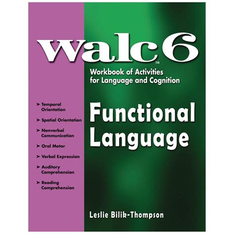 Amazon Walc Workbook Of Activities For Language And Cognition