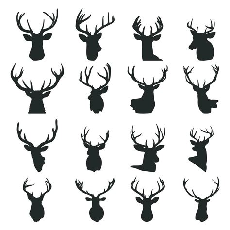 Deer Head Silhouette Vector Art, Icons, and Graphics for Free Download