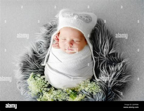 Newborn Baby Portrait Stock Photo Alamy