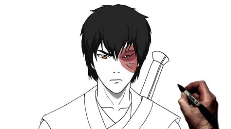 How To Draw Zuko Step By Step Avatar The Last Air Bender Youtube