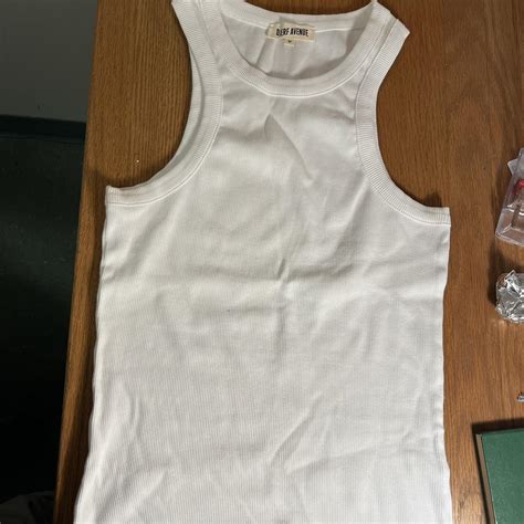 Djerf Avenue Womens White Vests Tanks Camis Depop