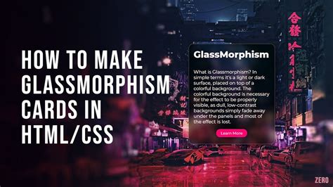 How To Create Glassmorphism Card In Html And Css Glassmorphism Tutorial 2021 Youtube