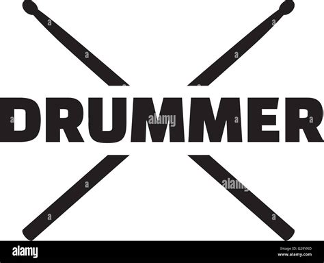 Drum Sticks Word Drummer Stock Vector Images Alamy