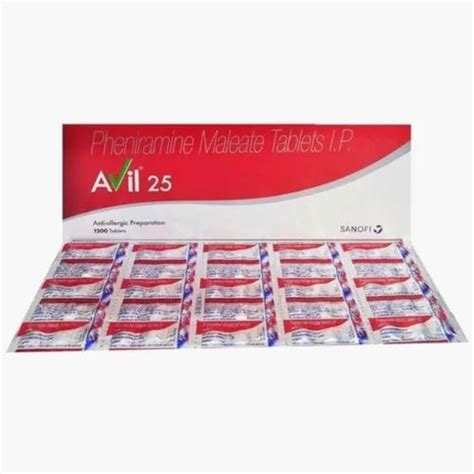 Avil 25 Pheniramine Maleate Tablets At Rs 250stripe Pharmaceutical