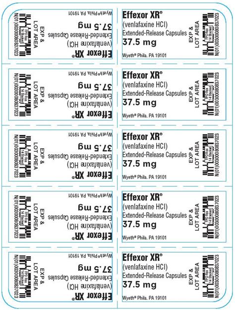 Effexor Xr Fda Prescribing Information Side Effects And Uses