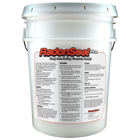 RadonSeal 5 Gal Plus Penetrating Concrete Sealer 110 The Home Depot