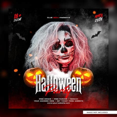 Premium Psd Halloween Horror Night Party Social Media Post