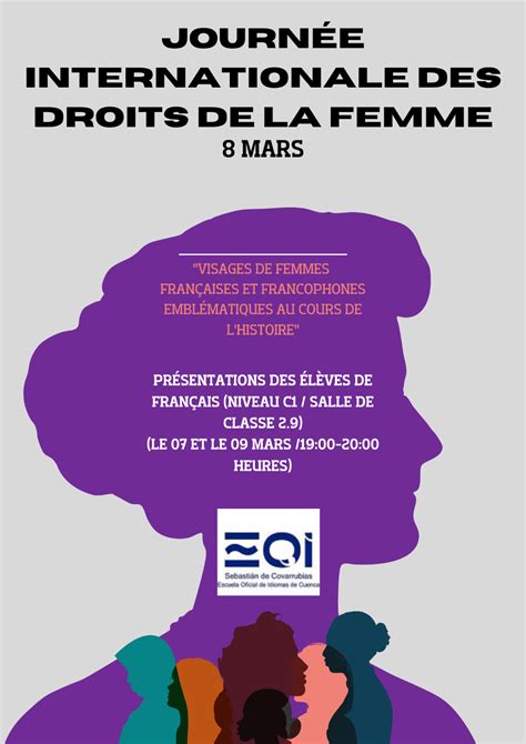 Journée Internationale Des Droits De La Femme Departamento De Francés