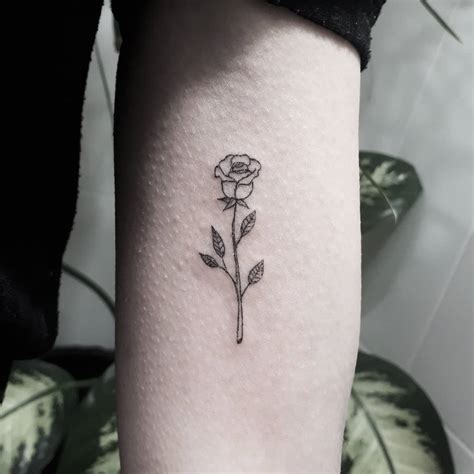 Small Black Flower Tattoos