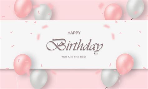 Premium Vector Realistic Happy Birthday Background With Pink And