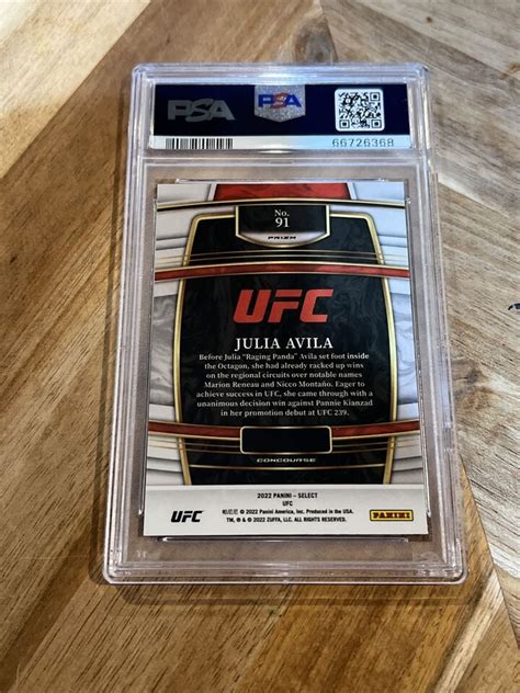 Select Ufc Julia Avila Rookie Orange Flash Prizm Concourse