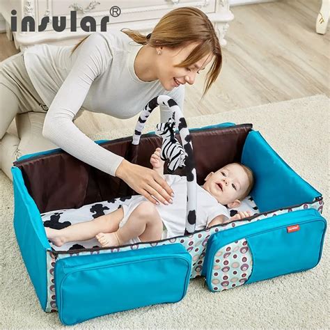 Insular Bolsa De Pa Ales Multifuncional Para Beb Cama Plegable Para