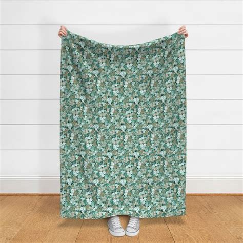 Wilderness Wildflowers Mint Spoonflower