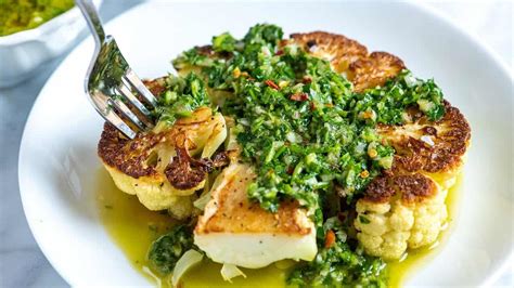 Chimichurri Cauliflower Steak Recipe Food Work