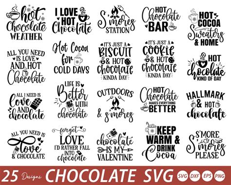 Chocolate Svg for Mug, Winter Svg Bundle, Hot Cocoa Svg Bundle, S'mores Svg Bundle, Cookie Svg ...