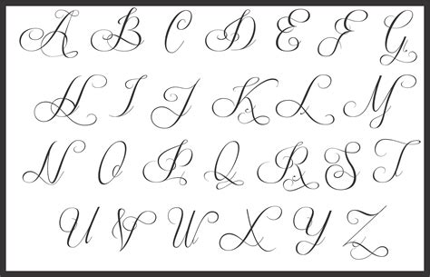 Fancy Calligraphy Alphabet