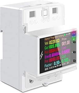 AT4PW 100A Tuya WiFi Din Rail Smart Meter AC 220V 110V Meter Voltage