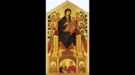 Cimabue Maestà De La Iglesia Santa Trinità De Florencia Youtube