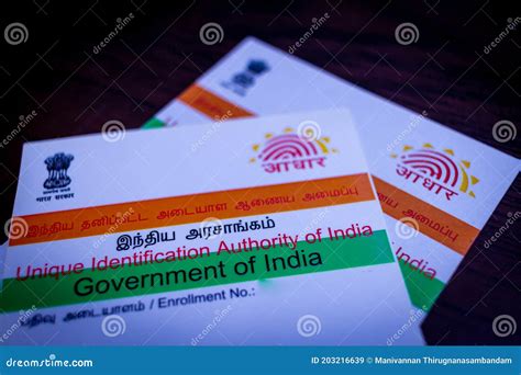 Indian Aadhaar Card Used As Identification and Kyc Document Editorial ...