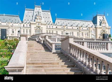 The Palace Of Culture In Iasi Romania Rearview From The Palas Garden