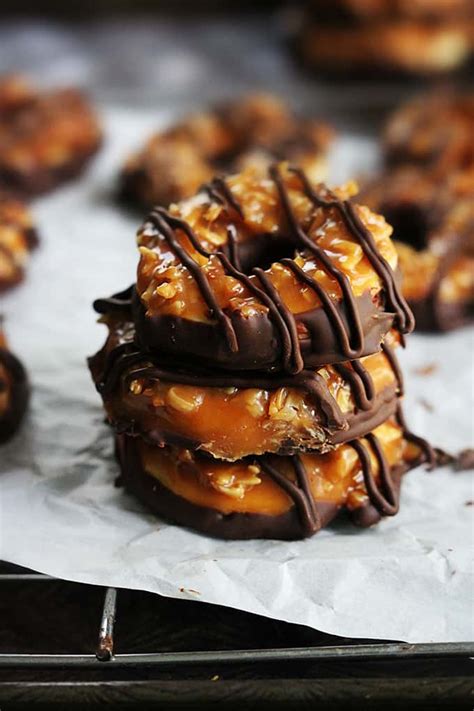 Homemade Samoas Aka The Caramel Coconut Girl Scout Cookies Creme