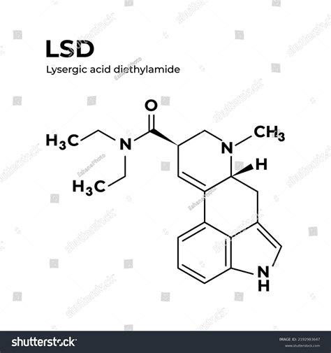 Lsd Lysergic Acid Diethylamide Psychoactive Drug Stock Vector Royalty