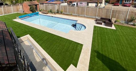 Swimming Pool Case Study Artificial Grass Installation