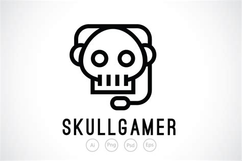 Skull Gamer Logo Template | Creative Logo Templates ~ Creative Market