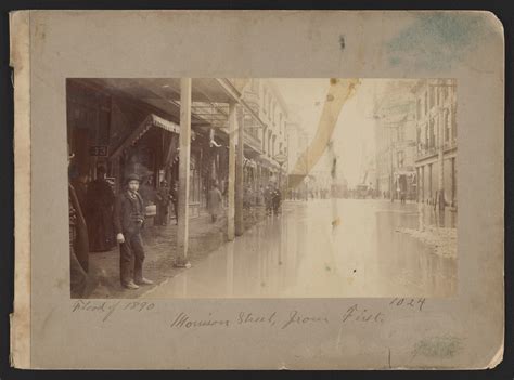 View East On Morrison Street From First Street During 1890 Flood