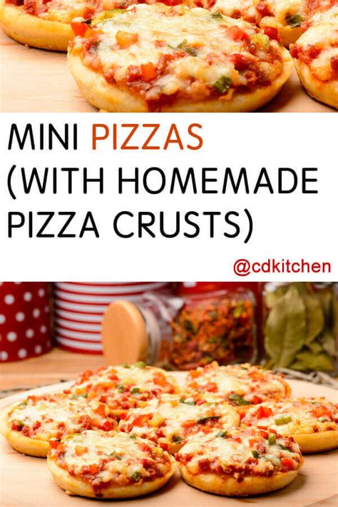 Mini Pizzas (With Homemade Pizza Crusts) Recipe from CDKitchen