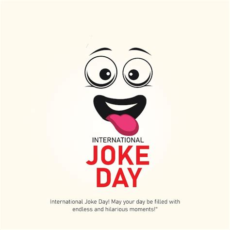 Premium Vector International Joke Day Creative Ads July 1 Vector 3d