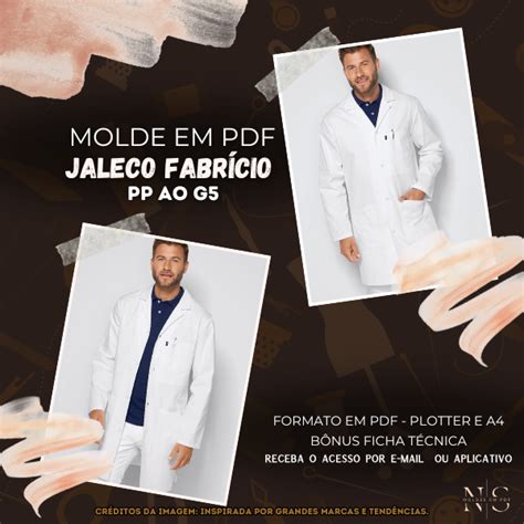 Jaleco Em Betim - [Molde em PDF] - Jaleco Fabrício ID 4539930