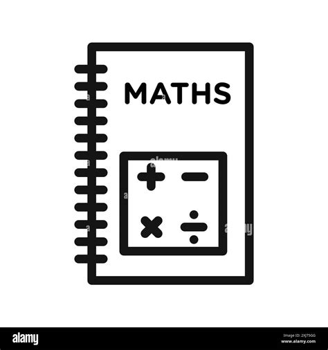 Maths Book Icon Vector Line Logo Mark Or Symbol Set Collection Outline